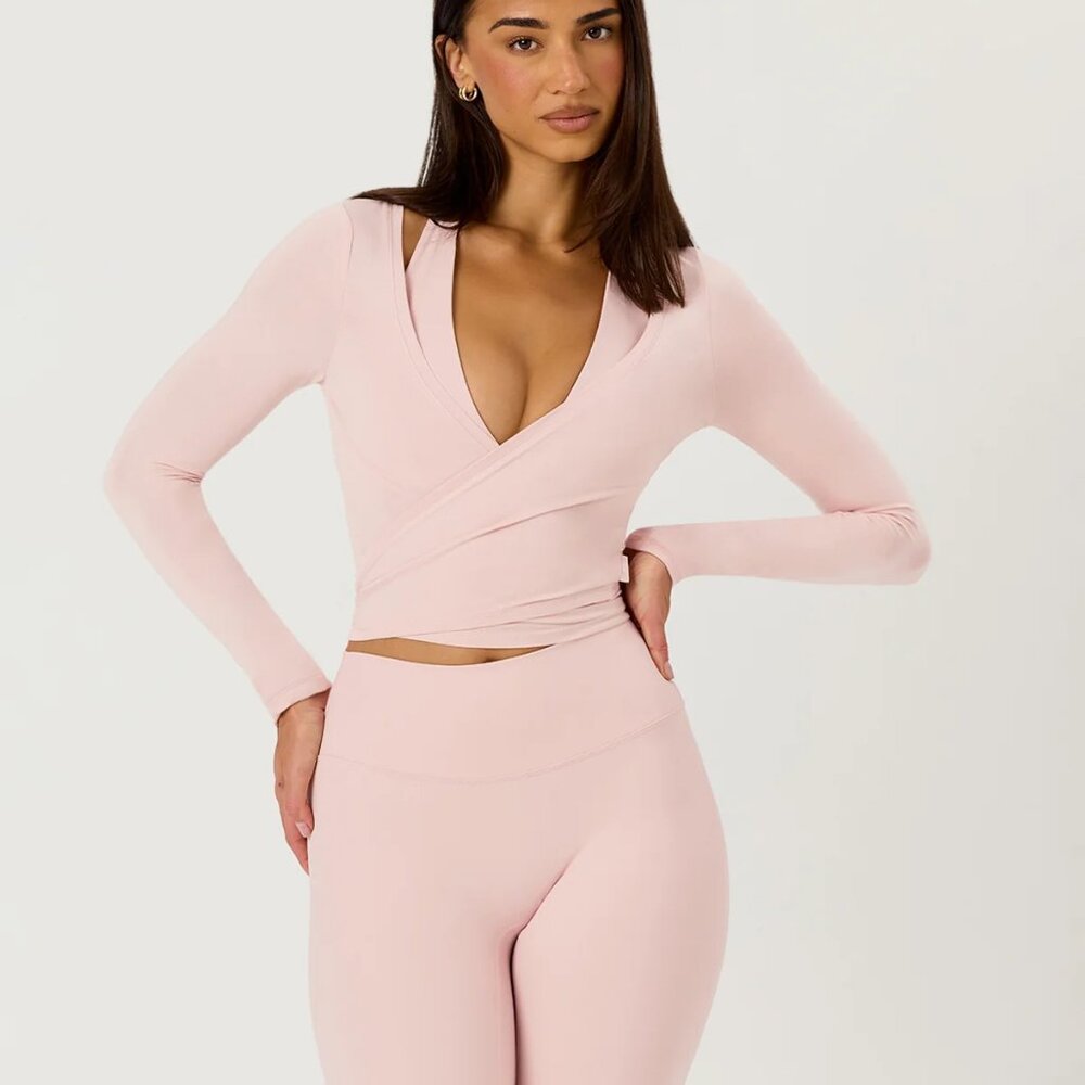 CSB Ballet Wrap Top Blush Pink Size XS